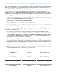 Seniors Education Property Tax Deferral Program Application Form - Saskatchewan, Canada, Page 5