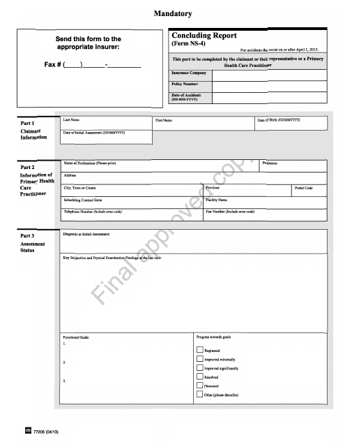 Form NS-4  Printable Pdf