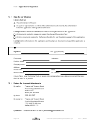 Form 1 &quot;Application for Registration&quot; - Nova Scotia, Canada, Page 7