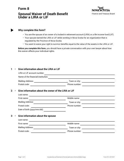 Form 8 Printable Pdf