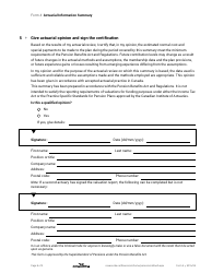 Form 4 Actuarial Information Summary - Nova Scotia, Canada, Page 8