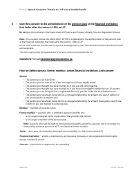 Form 9 Spousal Consent to Transfer to a Lif or to a Variable Benefit - Nova Scotia, Canada, Page 3