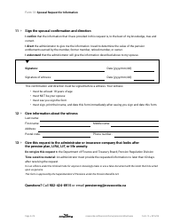 Form 13 Spousal Request for Information - Nova Scotia, Canada, Page 4