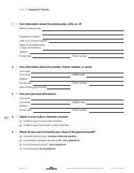 Form 15 Request for Transfer - Nova Scotia, Canada, Page 2