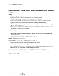 Form 15 Request for Transfer - Nova Scotia, Canada, Page 5