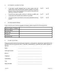 Form 1A Application to Operate a Guarded Plant Under Minimum or Periodic Supervision - Nova Scotia, Canada, Page 4