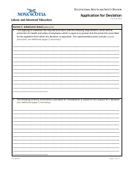 Form 301 Application for Deviation - Nova Scotia, Canada, Page 3