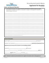 Form 301 Application for Deviation - Nova Scotia, Canada, Page 4