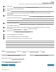Form 10A Conditions of Release - Ontario, Canada, Page 2