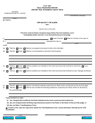 Form 18C1 Download Fillable PDF or Fill Online Trial Readiness Report ...