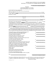 Document preview: Form RR0354 Report and Certificate of Assessment - Ontario, Canada (English/French)