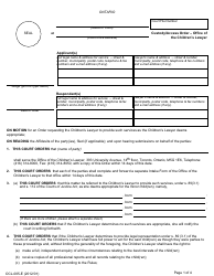 Form OCL-005 Custody/Access Order - Ontario, Canada