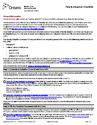Form 004-CSD-013E &quot;Family Adoption Checklist&quot; - Ontario, Canada