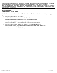 Form 34.3 Community Impact Statement - Ontario, Canada (English/French), Page 2