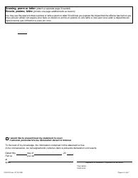 Form 34.2 Victim Impact Statement - Ontario, Canada (English/French), Page 6