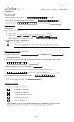 Form TM118 Annual Operating Plan Submission - Alberta, Canada