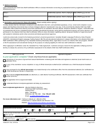 Form CDEV2213 Application for Child Care Staff Certification - Alberta, Canada, Page 2
