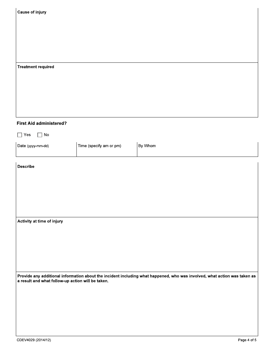 Incident Report - Alberta, Canada, Page 4