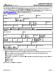 Form CDEV4015 High School Child Care Career Scholarship Application - Alberta, Canada, Page 2