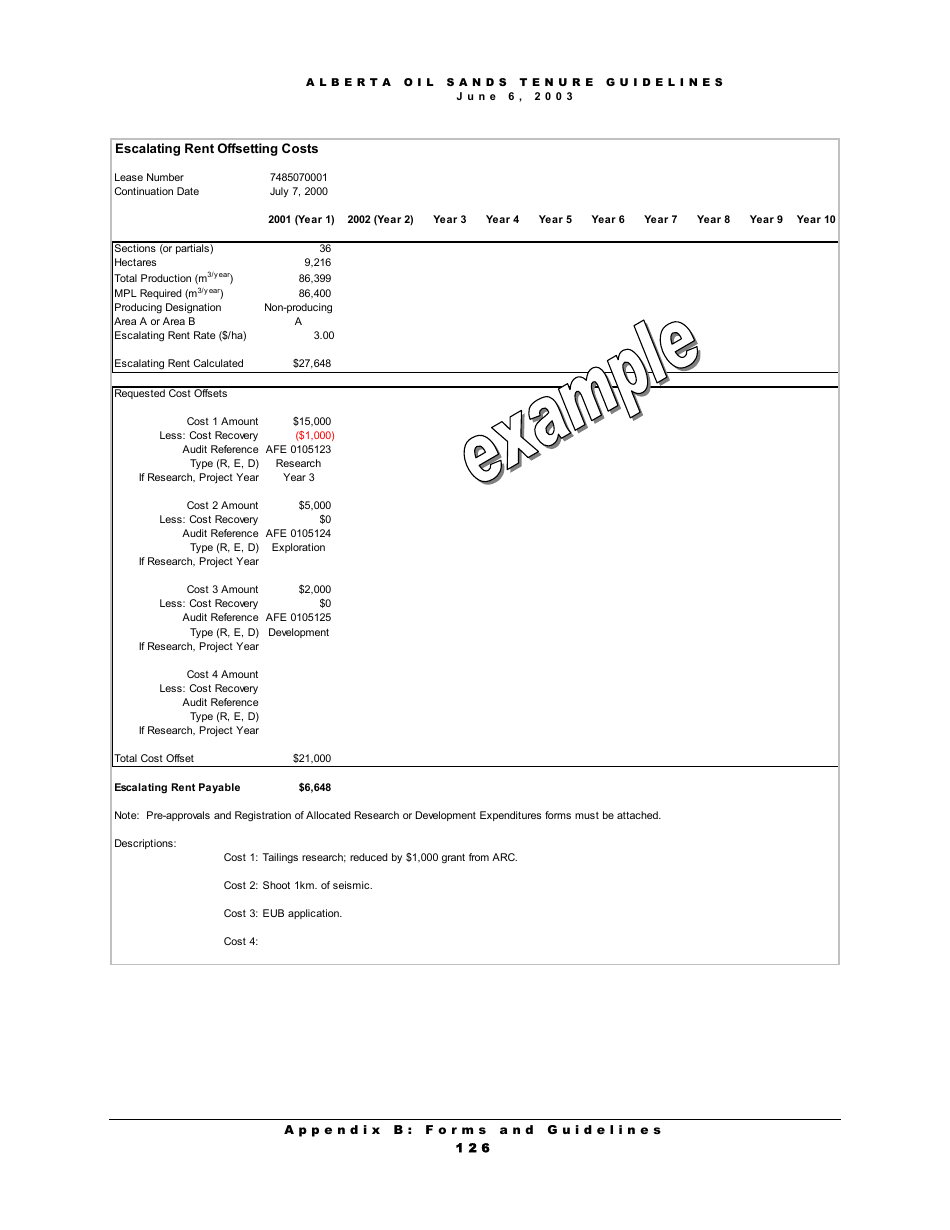 Alberta Canada Escalating Rent Offsetting Costs - Fill Out, Sign Online ...