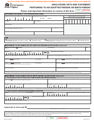 Form VSA632 Disclosure Veto and Statement Pertaining to an Adopted Person or Birth Parent - British Columbia, Canada, Page 3