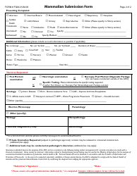 Form FQM-012M-00 Mammalian Submission Form - British Columbia, Canada, Page 2