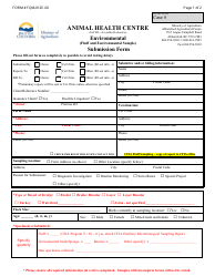 Form FQM-012E-00 Environmental Submission Form - British Columbia, Canada
