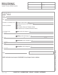 Document preview: Form PCR115 Notice of Change of Personal Information - British Columbia, Canada