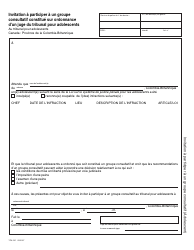 Form YTH031 Notice to Come to a Conference Ordered by a Youth Justice Court Judge - British Columbia, Canada (English/French), Page 2