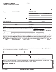 Form PCR301 Request for Waiver - British Columbia, Canada, Page 5