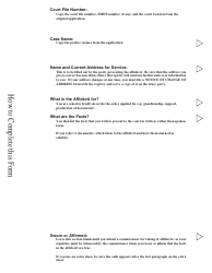 PCFR Form 17 (PFA065A) Affidavit - British Columbia, Canada, Page 2