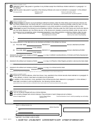 PCFR Form 34 (PFA121) Affidavit - British Columbia, Canada, Page 2