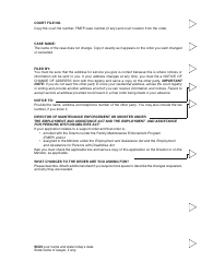 PCFR Form 2 (PFA004) Application Respecting Existing Orders or Agreements - British Columbia, Canada, Page 2