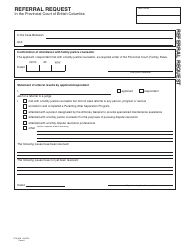 Document preview: PCFR Form 6 (PFA808) Referral Request - British Columbia, Canada