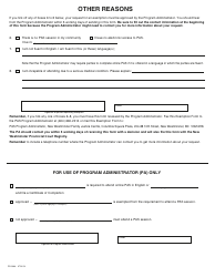 PCFR Form 31 (PFA864) Parenting After Separation Exemption Request - City of New Westminster, British Columbia, Canada, Page 3