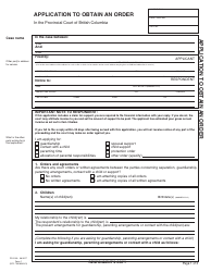 PCFR Form 1 (PFA003) Application to Obtain an Order - British Columbia, Canada, Page 4