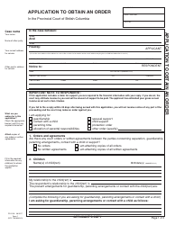 PCFR Form 1 (PFA003) Application to Obtain an Order - British Columbia, Canada, Page 6