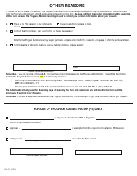 PCFR Form 31 (PFA870) Parenting After Separation Exemption Request - City of Vancouver, British Columbia, Canada, Page 3