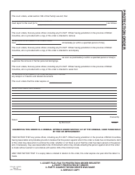 PCFR Form 25 (PFA098) Protection Order - British Columbia, Canada, Page 2
