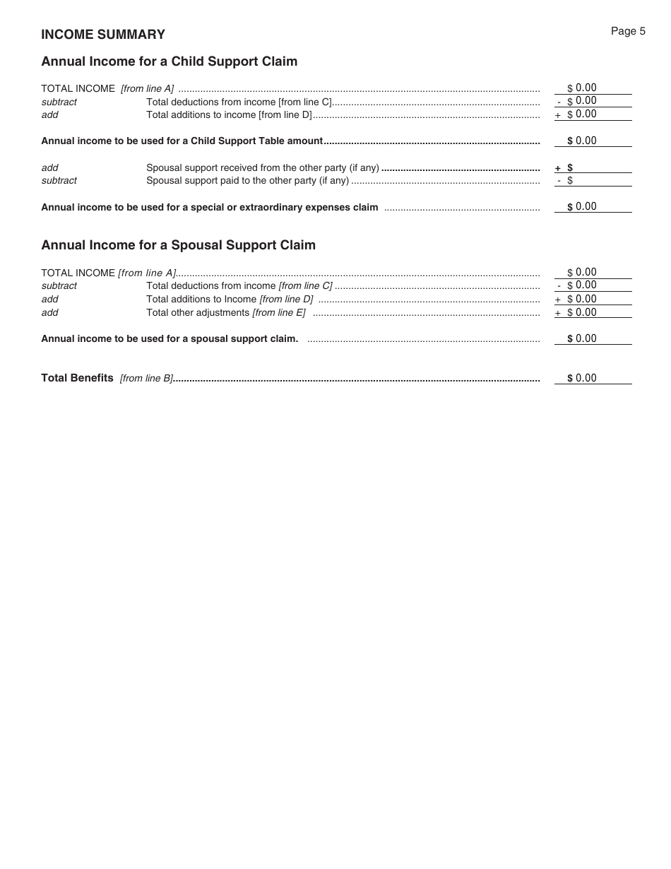 PCFR Form 4 (PFA022) Financial Statement - British Columbia, Canada, Page 11