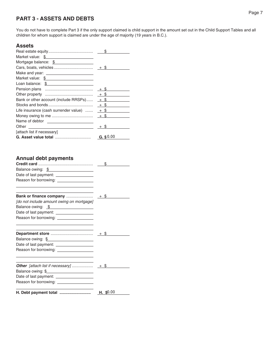 PCFR Form 4 (PFA022) Financial Statement - British Columbia, Canada, Page 15