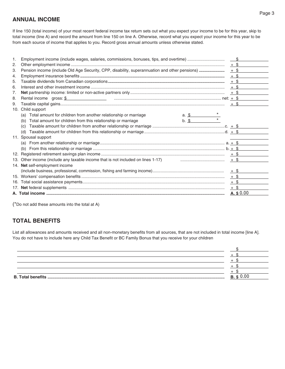 PCFR Form 4 (PFA022) Financial Statement - British Columbia, Canada, Page 7
