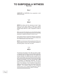 Document preview: PCFR Form 15 (PFA058A) Subpoena - British Columbia, Canada