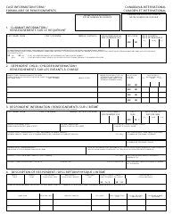 Form PFA826 Case Information Form - British Columbia, Canada (English/French)
