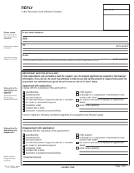 PCFR Form 3 (PFA111) Reply - British Columbia, Canada, Page 3