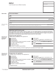 PCFR Form 3 (PFA111) Reply - British Columbia, Canada, Page 4