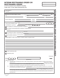 Document preview: AGA Form 14 (PFA855) Interim Restraining Order or Restraining Order - British Columbia, Canada