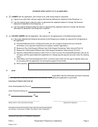Form L (PFA888) Respondent&#039;s Response to Application - British Columbia, Canada, Page 2