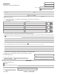 Document preview: Form PTR020 Affidavit - British Columbia, Canada