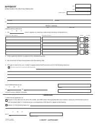 Document preview: Form PTR019 Affidavit - British Columbia, Canada